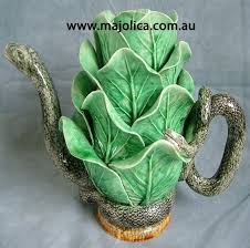 Antique Majolica Palissy Jug Decorated With A Snake Handle Teapots Unique Tea Pots Teapot Cover