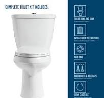 Summit® Dual Flush Elongated Chair Height Complete Toilet Kit