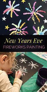 Fireworks Salt Painting Fun New Year S Eve Craft New Year S Eve Crafts New Year S Eve Activities Kids New Years Eve