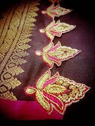 Heavy Border Work On Saree Border Tassels Fashion Saree Kuchu Designs Saree Kuchhu