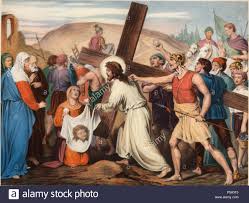 Arrow_downward cross path viacrucis holy friday easter jesus via crucis compassion. Via Crucis Sechste Station Veronica Wischtucher Aus Jesus Gesicht Zeichnung Von Pascual Barsal Editionen Ba Stockfotografie Alamy