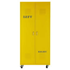 Tout ce qu on peut faire avec des palettes vieux wagons, roues de. Dressing A Roulettes 2 Portes En Metal Jaune Loft Maisons Du Monde