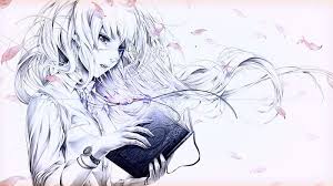 Tons of awesome cool anime wallpapers hd to download for free. Nothing Long Hair Draw Cool Anime Girl Book White Black Book Sad Girl Hd Wallpaper Peakpx