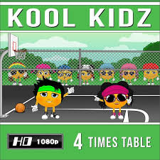 Kool Kidz 4 Times Table Video Times Tables 4 Times Table Teaching Kids