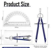 Geometry Teaching Tool Large 20x11 Inch Protractor With Handle - Clear  Scale Geometry Tool For Teaching Classroom Math Supplies