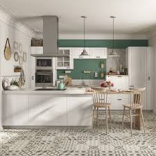 Concevoir ma cuisine en 3d. Cuisine Blanche Classique Ouverte Sur Le Salon Leroy Merlin