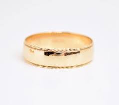 Mens Wedding Ring Size 12 Solid 10k Classic Milgrain Wedding Etsy Vintage Wedding Band Gold Milgrain Wedding Bands Classic Wedding Rings