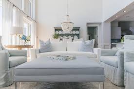White Slipcovered Sofa With Light Blue Square Ottoman Transitional Living Room A wide variety of light ottoman table options are available to you, such as home furniture.