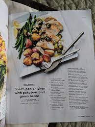 Sheet Pan Chicken With Potatoes And Green Beans From Real Simple Magazine June 2018 Real Simple Recipes Food Magazine Main Dish Recipes