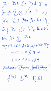 However, how would i do this for a random text? What Is A Good Handwriting Font For Mathematics Mathematics Educators Stack Exchange