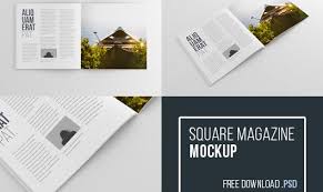 Square Magazine Mockup Psd Magazine Mockup Magazine Mockup Psd Brochure Mockup Psd Free