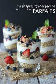 Greek Yogurt Cheesecake Parfaits Recipe Greek Yogurt Cheesecake Cheesecake Parfaits Dessert Recipes Easy