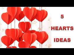 Buy the best and latest heart decorations on banggood.com offer the quality heart decorations on sale with worldwide free shipping. 5 Wall Decoration Ideas Heart Design Valentine S Day Room Decor Ideas Paper Flower Wall Hanging Youtube