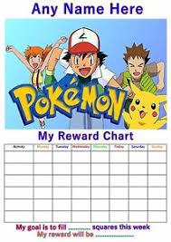 High Quality Pokemon Reward Chart Printable Pokemon Behavior