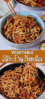 All these ingredients are 100% vegetarian, and even 100% vegan! These 25 Minute Vegetable Stir Fry Noodles Are Simple And Packed With Flavor For A Quick Week Asian Vegetables Vegetable Noodles Recipes Vegan Noodles Recipes