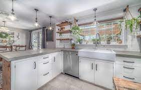 Lacheery extra thick 12x160 gray concrete wallpaper peel and stick concrete countertops self adhesive wallpaper waterproof cement wallpaper grey wall backdrop. Concrete Kitchen Countertops Ultimate Guide Designing Idea