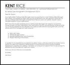 Territory Sales Manager Cover Letter Sample Cover Letter Templates Examples