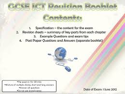 Gcse Ict Revision Booklet Ppt Download