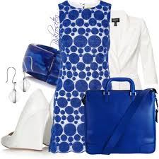 Black White And Royal Blue Outfits Royal Blue White Blue Outfit Blue And White Fashion