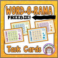 Kids can use the words as they look for differences and then see the written spanish words when they check. Free Word O Rama Similar To Boggle Task Cards Minds In Bloom