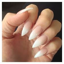 If you have been thinking about trying the stiletto nail look, then the process is easier. French Stiletto Nails Liked On Polyvore Featuring Beauty Products Nail Care Nail Treatm French Stiletto Nails Stiletto Nails Designs Acrylic Nails Stiletto