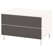 Platsa Kommode Mit 2 Schubladen Weiss Skatval Dunkelgrau Ikea Deutschland Schubladen Ikea Schrank Dachschrage
