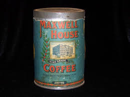 Vintage Maxwell House Coffee Tin Paper Label Rubylane Coffee Tin Maxwell House Coffee Coffee