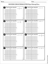 Graphing Linear Inequalities Practice Graphing Linear Inequalities Graphing Linear Equations Linear Inequalities
