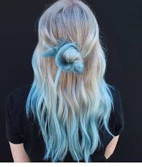 Long Body Wave Hair Blonde And Blue Hair Blue Tips Hair Cool Hair Color