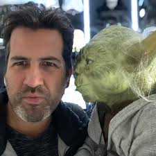 Hanging with my ol' pal, Yoda. In case you were wondering, he was  whispering “you will be…you will be” in my ear. 🤓 #yoda #yodalifesize  #starwarslifesize #jedimaster