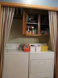 1000 Ideas About Closet Door Alternative On Pinterest Shower Curtain Hooks Rustic Shower Curtain R Laundry Room Curtains Laundry Closet Laundry Room Doors