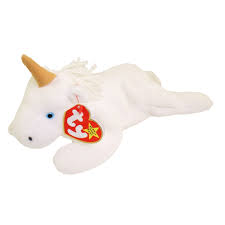 Ty Beanie Baby Mystic The Unicorn Tan Horn Yarn Mane 8 Inch Walmart Com