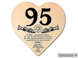 Herz Holzschild 18x18x1 Cm Mit Ihrem Text Zum 95 Geburtstag Schilder Online Kaufen