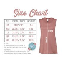 Bella Canvas 6003 Size Chart Womens Muscle Shirt Size Chart Muscle Tank Bella Canvas 6003