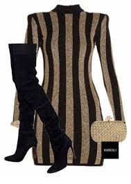 Black And Gold Casual Outfits For Ladies Black And Gold Dress With Nice Accessories Chic Outfits Fashion Classy Outfits