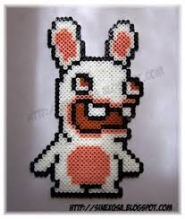 Raving Rabbids Hama Beads Perles Hama Lapin Cretin Perles A Repasser