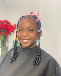 Top knot bun with 2 ponytails for the gorgeous Milan 🥰 Book your beautiful  experience today ✨ & to all recurring clients, thank you for choosing Muy Bella  Styles LLC #MuyBellaStyles #CleanBraids #