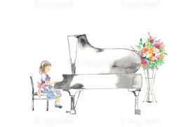 ピアノ発表会、女の子と花、赤】の画像素材(32350808) | イラスト素材ならイメージナビ