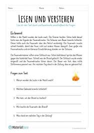Ein Kostenloses Arbeitsblatt Zum Thema Lesen Verstehen Auf Dem Die Kinder Einen Einfachen Text Mit Dem T Unterricht Lesen Deutsch Lernen Kinder Lesen Uben