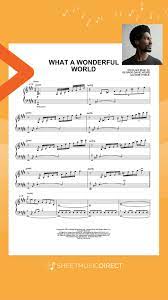 What A Wonderful World Sheet Music Jon Batiste Piano Vocal Guitar Chords Right Hand Melody Digital Sheet Music Sheet Music Direct Beginner Piano Music