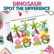 Free printable spot the difference puzzles for adults. Free Cute Dinosaur Spot The Difference Printable For Kids For Mommies By Mommy