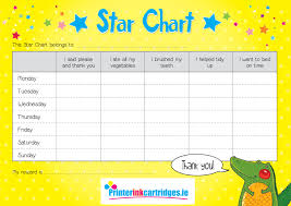 free reward star chart for school holidays