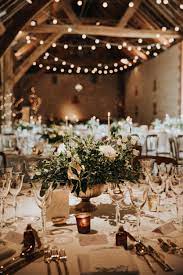 White And Sage Green Wedding With Copper Decoration Stylish Luxury Wedding With Festoon Light Green Wedding Decorations Sage Green Wedding Wedding Themes Barn