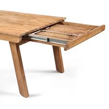 Totalement en bois ou alliant d�autres mat�riaux, vous allez trouver la table qui vous ressemble le plus. Table A Manger Extensible En Bois Massif De Teck Merapi Kha Home Design