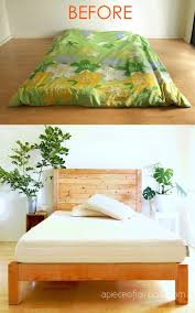 Folding mattresses usually have three panels and fold in two places. Diy Bed Frame Wood Headboard 1500 Look For 100 A Piece Of Rainbow