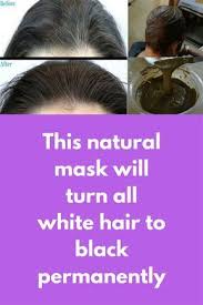 Learn about more than 20 natural home remedies for gray hair. This Natural Mask Will Turn All White Hair To Black Permanently Turn White Hair To Black Permanently Natural Mask Grey Hair Home Remedies Remedy For White Hair