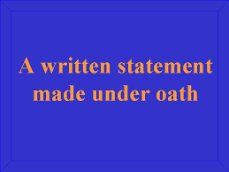 Checklist for preparing affidavit of support. What Is A Written Statement Made Under Oath