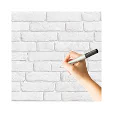 Papier Peint Effacable Briques Blanches