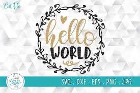 Download Hello World Graphic By Easyconceptsvg Creative Fabrica PSD Mockup Templates