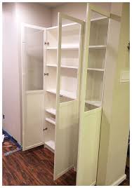 Free standing kitchen cabinets ikea. Easy Diy Freestanding Pantry With Doors From A Billy Bookcase